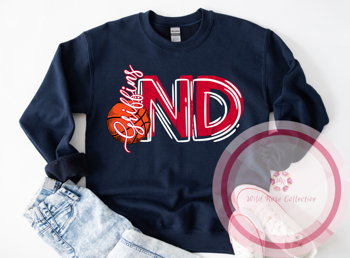 ND Griffins Basketball Sweatshirt