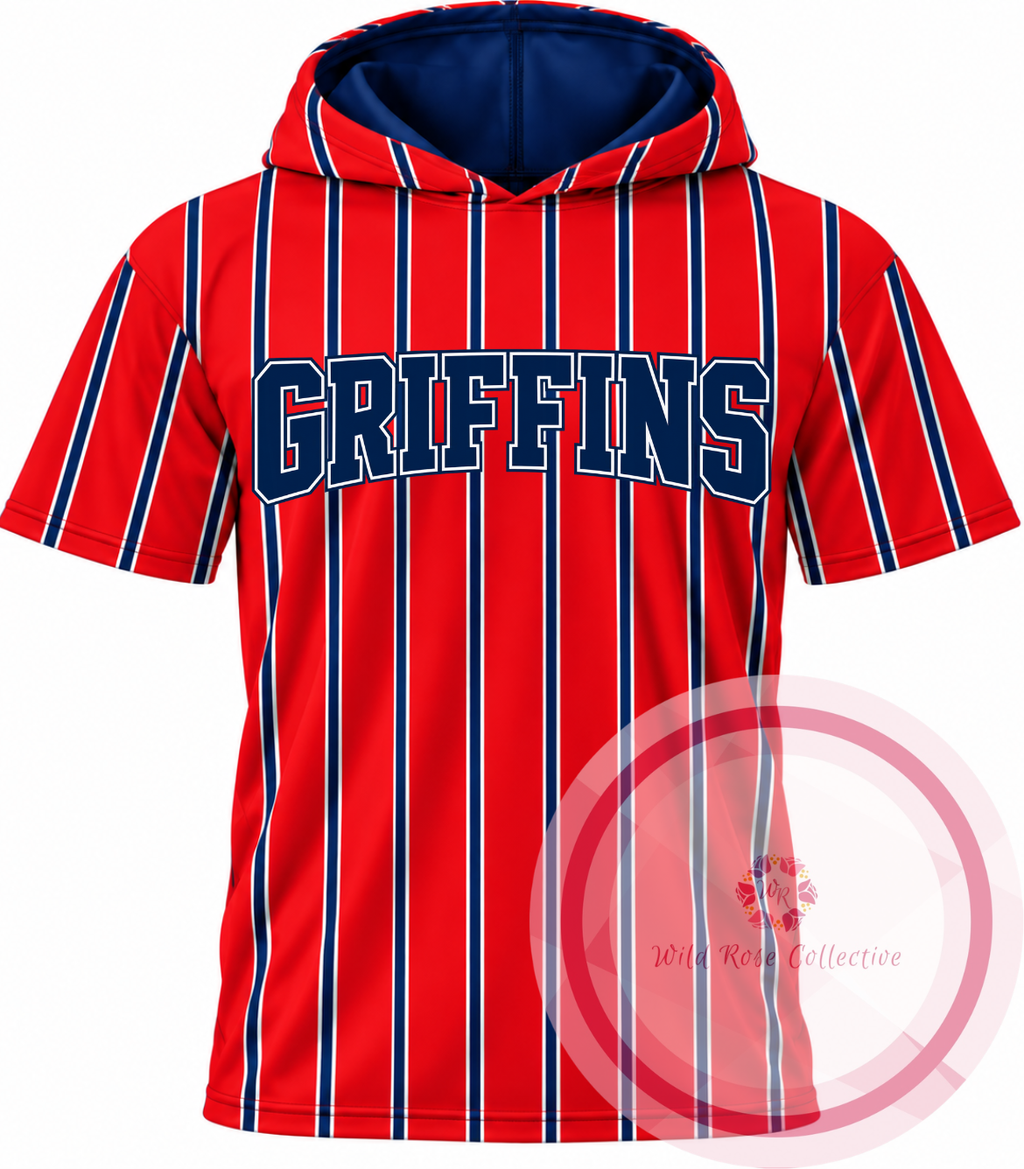 *PREORDER* Griffins Pinstripe Hooded Tshirt