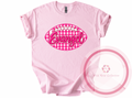Evangel Pink Gingham Football Tshirt